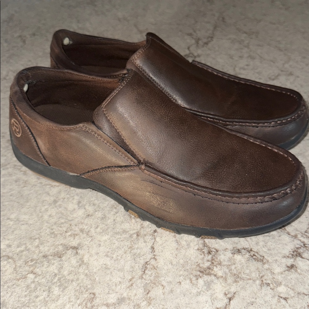Roper Brown soft Leather Loafer Shoes Size 9.5